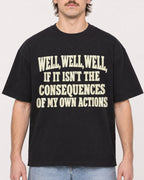 Mockup Boxy Heavyweight Tee Black male close-up 29