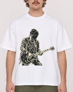 Mockup Boxy Heavyweight Tee White male close-up 09