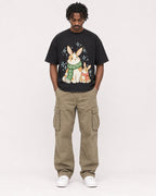 Mockup Boxy Heavyweight Tee Black male full-body 04