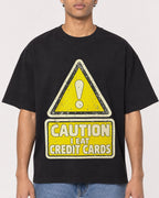 Mockup Boxy Heavyweight Tee Black male close-up 10
