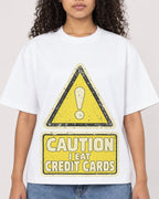 Mockup Boxy Heavyweight Tee White female close-up 10