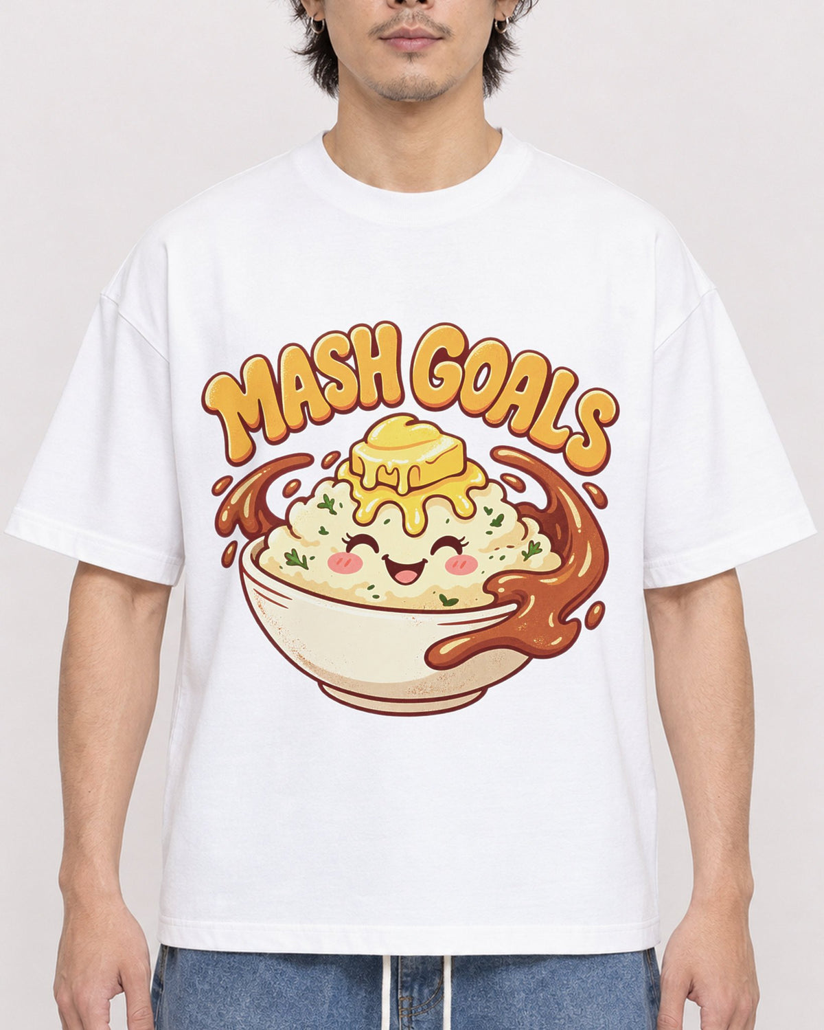 Mockup Boxy Heavyweight Tee White male close-up 03