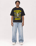 Mockup Boxy Heavyweight Tee Black male full-body 05