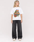Mockup Boxy Heavyweight Tee White female full-body 08