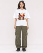Mockup Boxy Heavyweight Tee White female full-body 02
