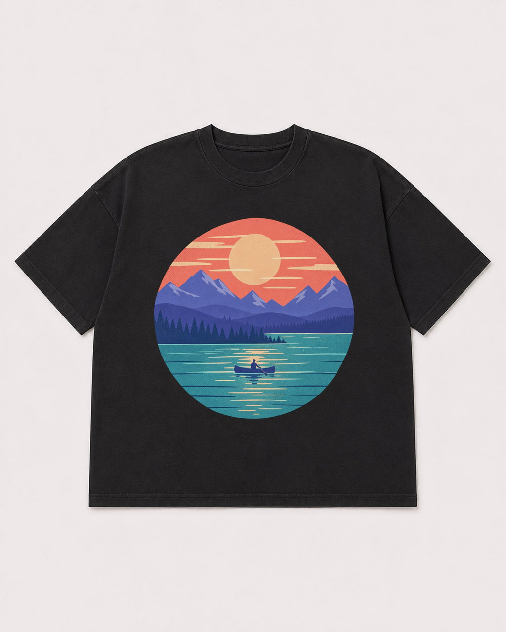 Mockup Boxy Heavyweight Tee Black product