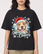 Mockup Boxy Heavyweight Tee Black female close-up 02