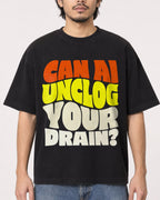 Mockup Boxy Heavyweight Tee Black male close-up 22