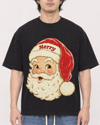 Mockup Boxy Heavyweight Tee Black male close-up 03