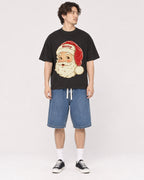 Mockup Boxy Heavyweight Tee Black male full-body 03