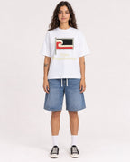 Mockup Boxy Heavyweight Tee White female full-body 06