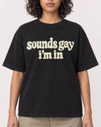 Mockup Boxy Heavyweight Tee Black female close-up 26