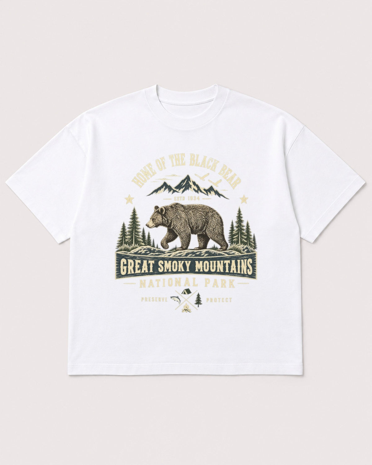 Mockup Boxy Heavyweight Tee White product