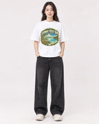 Mockup Boxy Heavyweight Tee White female full-body 03