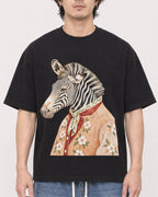 Mockup Boxy Heavyweight Tee Black male close-up 03
