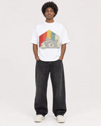 Mockup Boxy Heavyweight Tee White male full-body 45