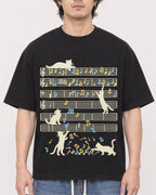 Mockup Boxy Heavyweight Tee Black male close-up 03