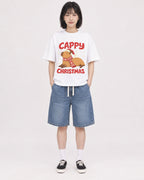 Mockup Boxy Heavyweight Tee White female full-body 11