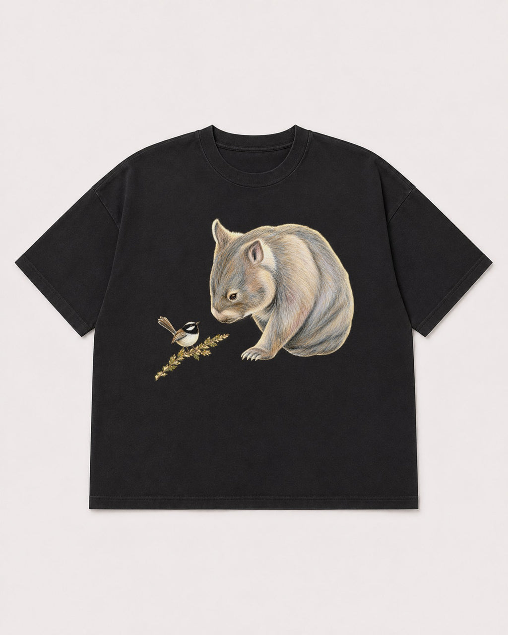 Mockup Boxy Heavyweight Tee Black product