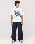 Mockup Boxy Heavyweight Tee White male full-body 06