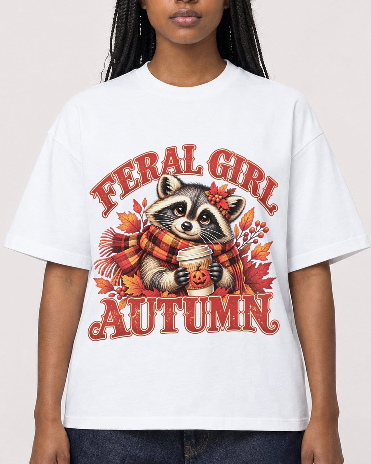 Mockup Boxy Heavyweight Tee White female close-up 04