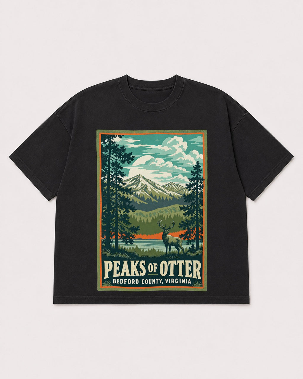 Mockup Boxy Heavyweight Tee Black product
