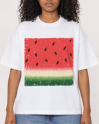 Mockup Boxy Heavyweight Tee White female close-up 05