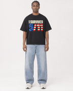 Mockup Boxy Heavyweight Tee Black male full-body 25