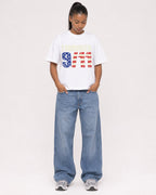 Mockup Boxy Heavyweight Tee White female full-body 25