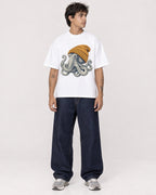 Mockup Boxy Heavyweight Tee White male full-body 06