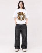 Mockup Boxy Heavyweight Tee White female full-body 03