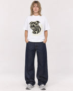 Mockup Boxy Heavyweight Tee White female full-body 19