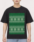Mockup Boxy Heavyweight Tee Black male close-up 01