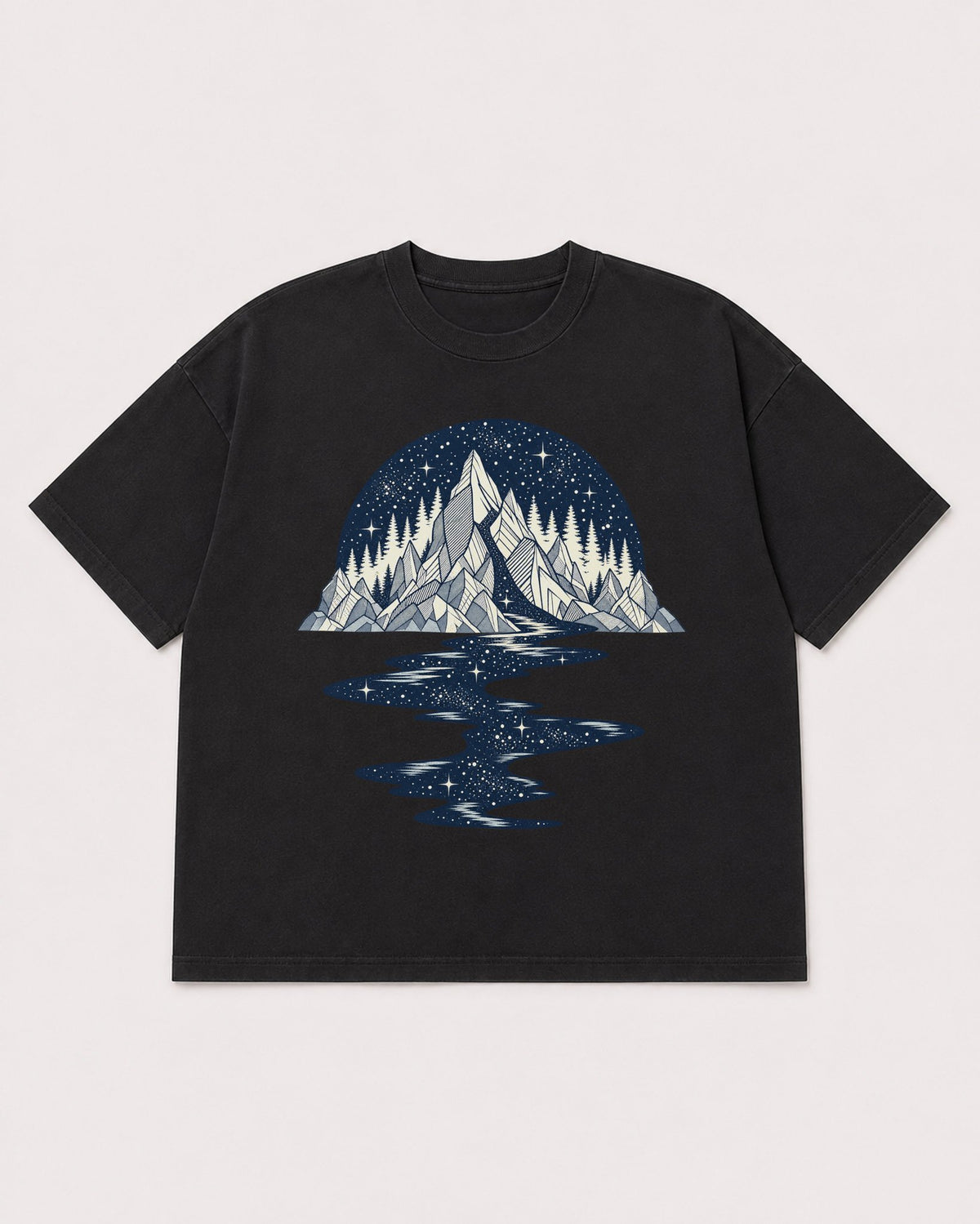 Mockup Boxy Heavyweight Tee Black product