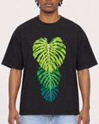 Mockup Boxy Heavyweight Tee Black male close-up 05