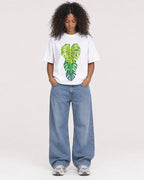 Mockup Boxy Heavyweight Tee White female full-body 05