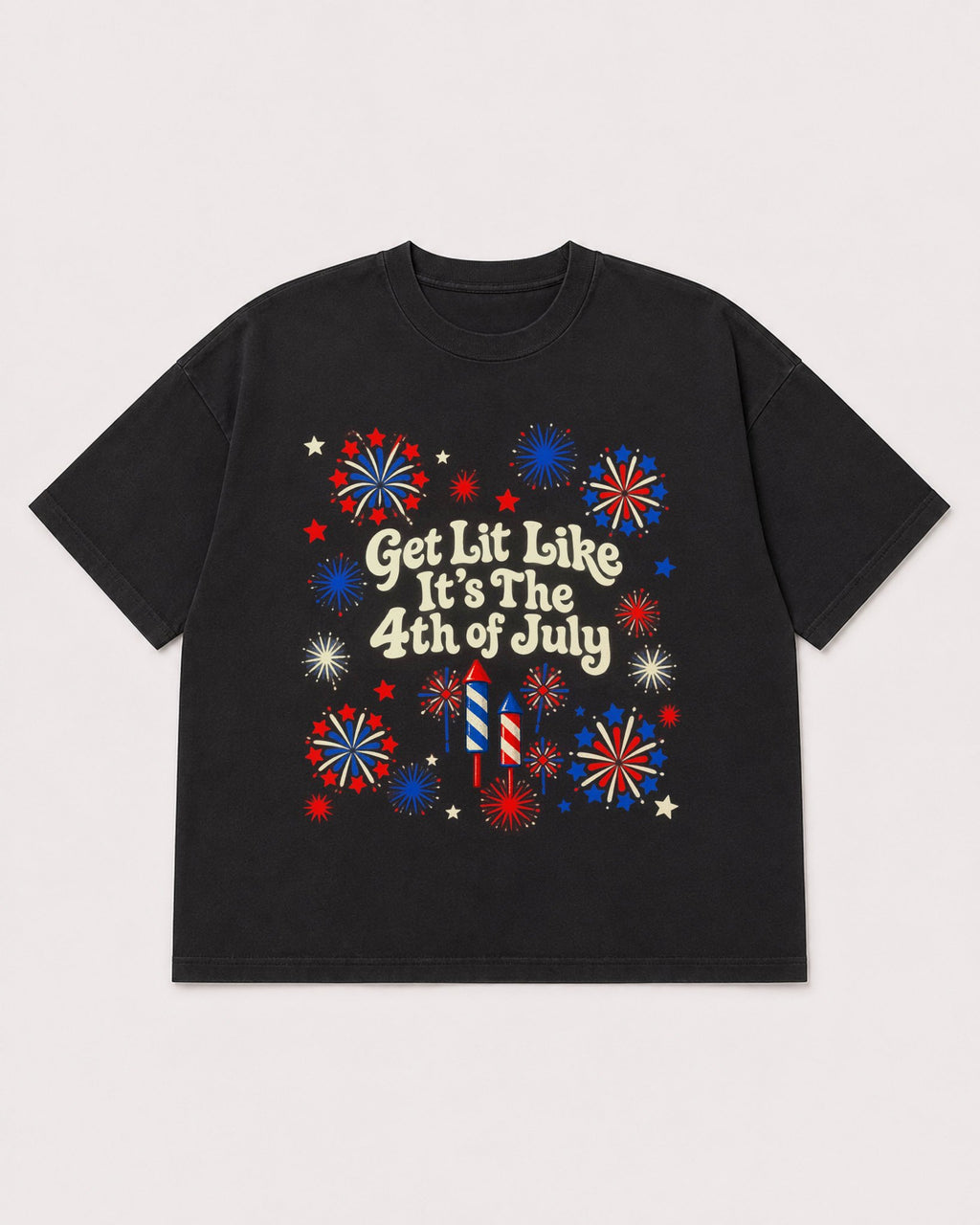Mockup Boxy Heavyweight Tee Black product