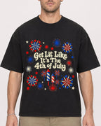 Mockup Boxy Heavyweight Tee Black male close-up 08