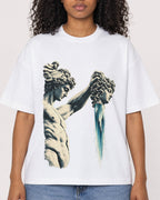 Mockup Boxy Heavyweight Tee White female close-up 05