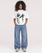 Mockup Boxy Heavyweight Tee White female full-body 05