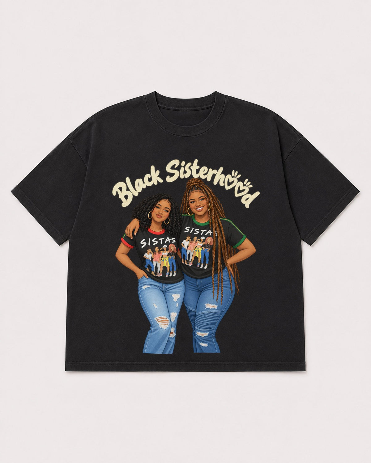 Mockup Boxy Heavyweight Tee Black product
