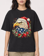 Mockup Boxy Heavyweight Tee Black female close-up 02