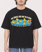 Mockup Boxy Heavyweight Tee Black male close-up 03