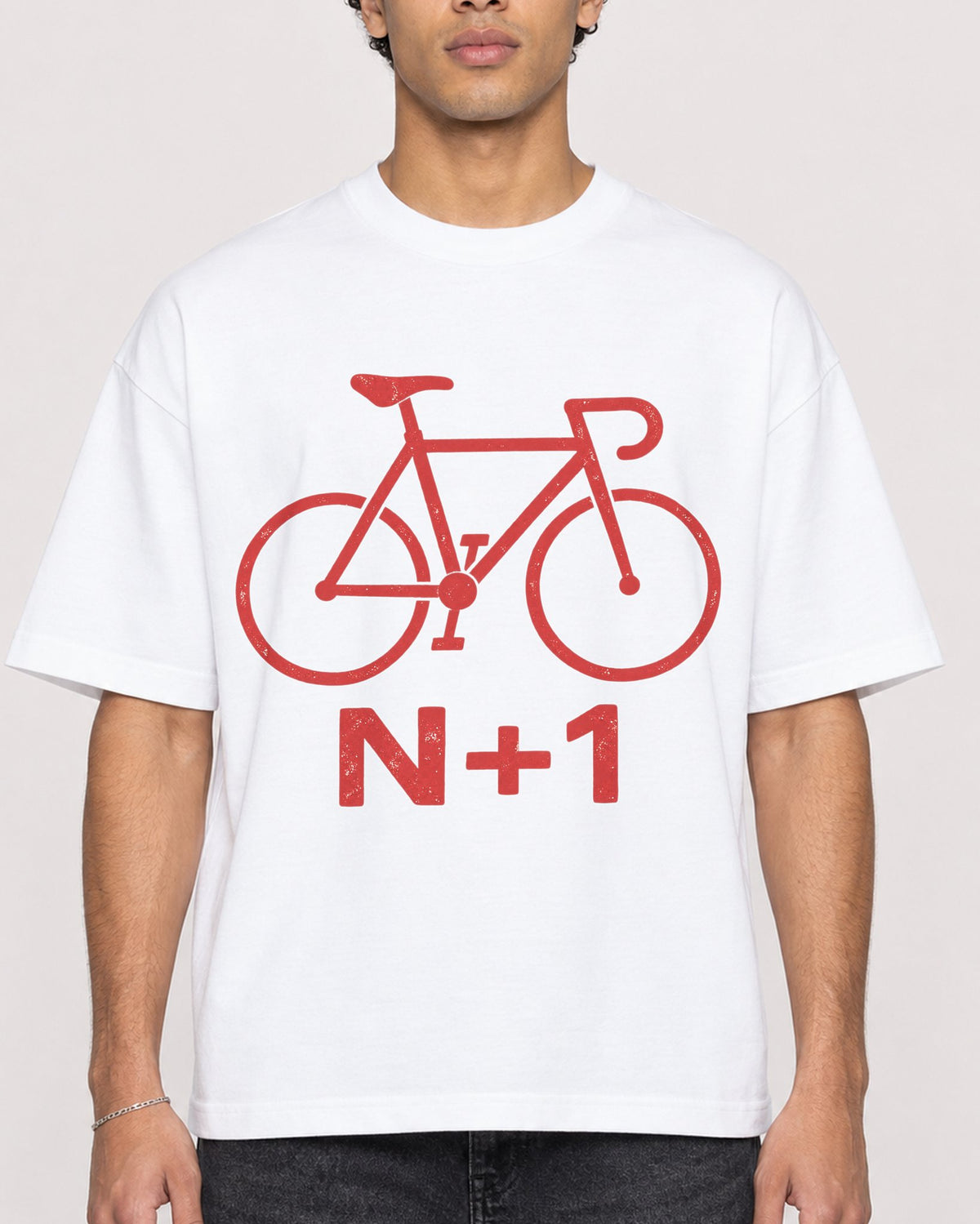 Mockup Boxy Heavyweight Tee White male close-up 10