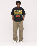 Mockup Boxy Heavyweight Tee Black male full-body 04