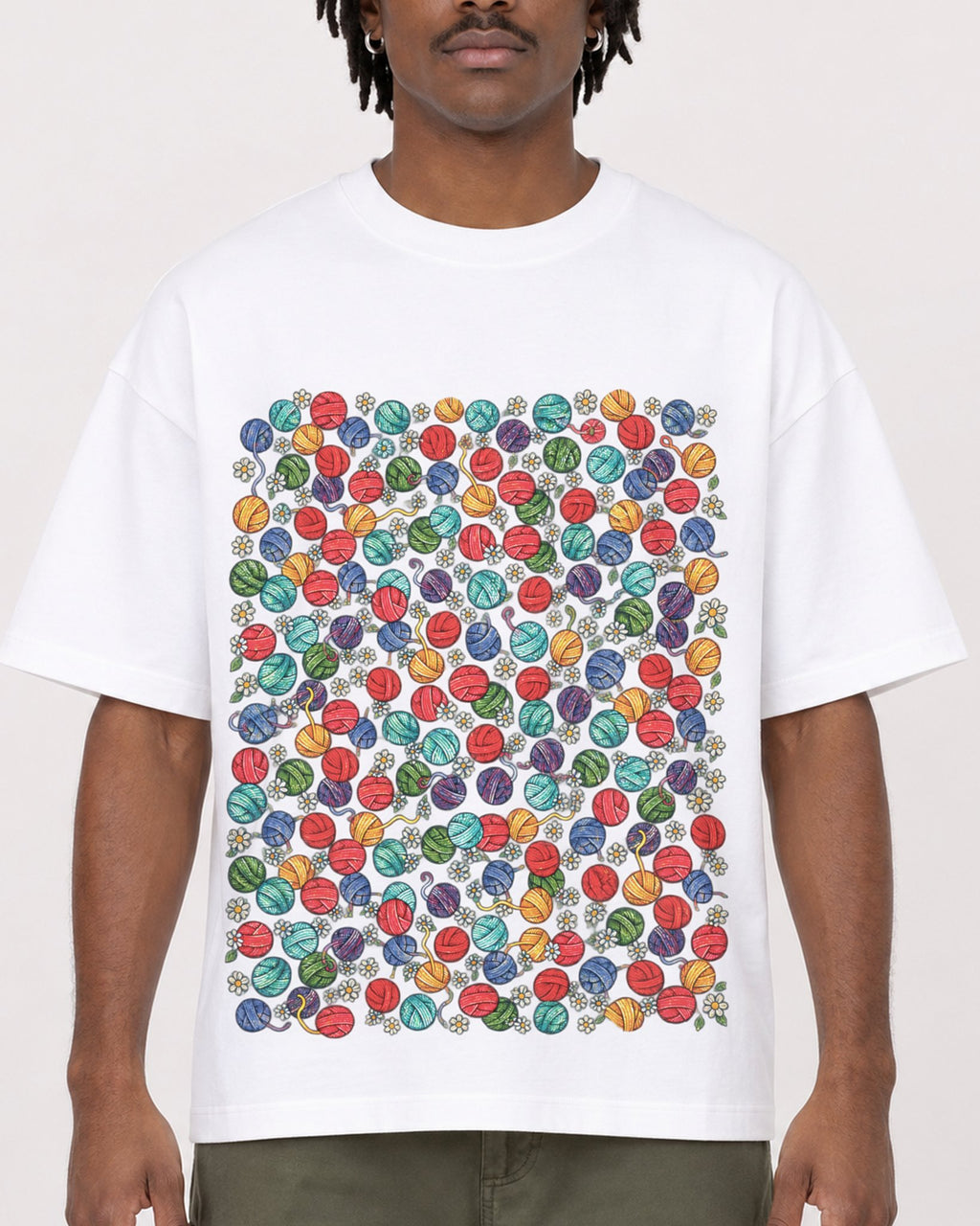 Mockup Boxy Heavyweight Tee White male close-up 04