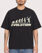 Mockup Boxy Heavyweight Tee Black male close-up 42