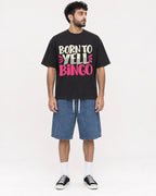 Mockup Boxy Heavyweight Tee Black male full-body 07