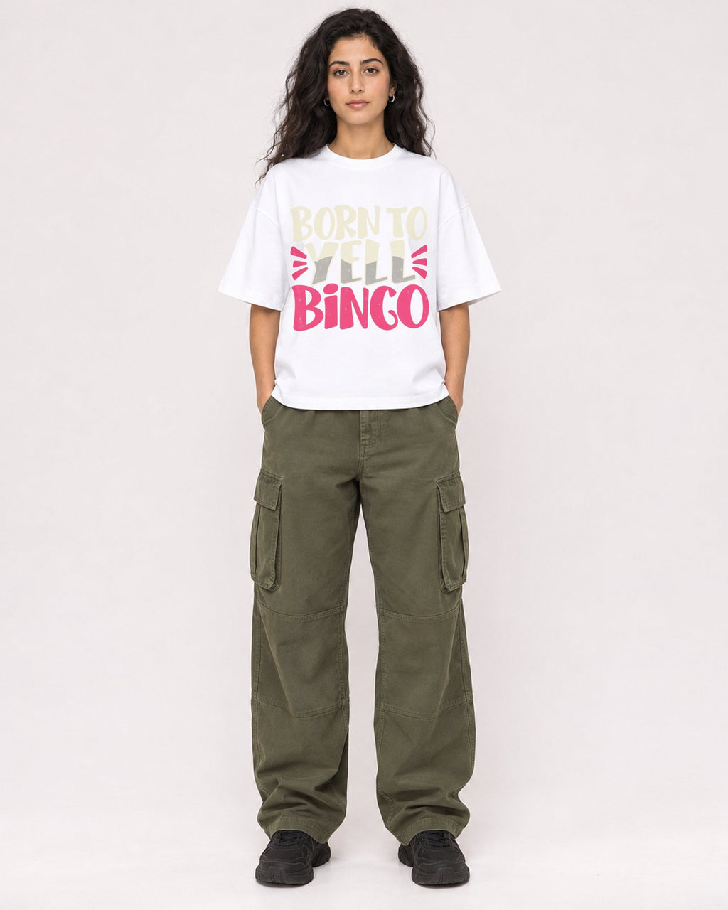 Mockup Boxy Heavyweight Tee White female full-body 07