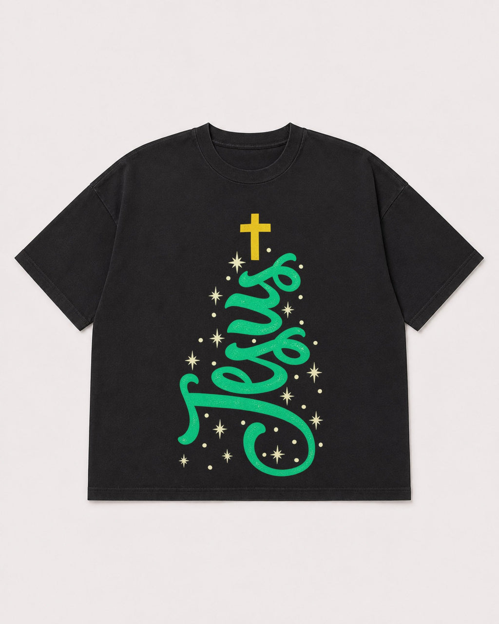 Mockup Boxy Heavyweight Tee Black product